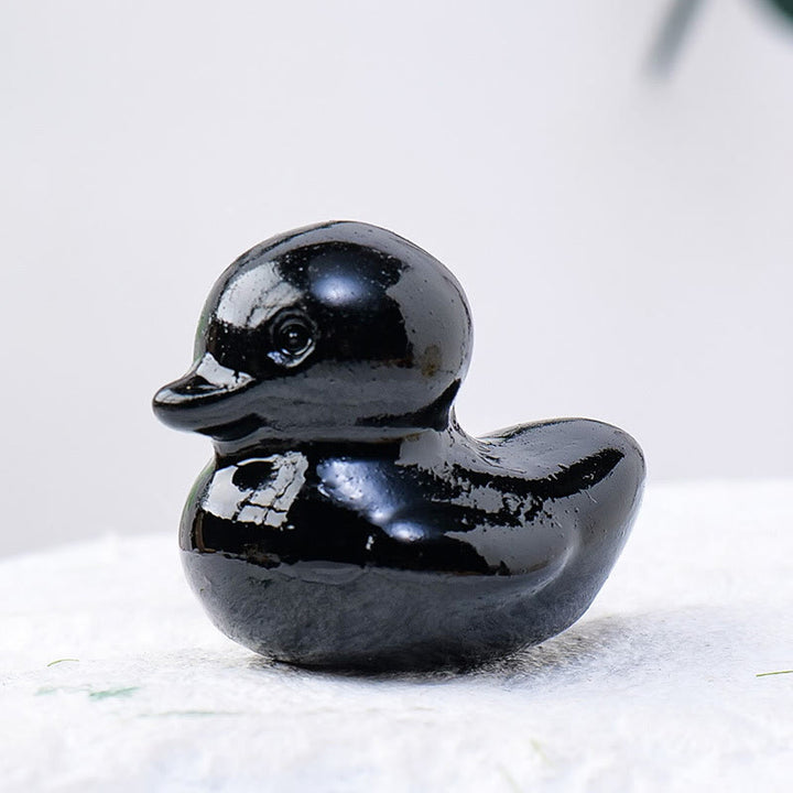 Olivenorma 1.2 pollici quarzo cristallo anatra intaglio decorazione pietra preziosa