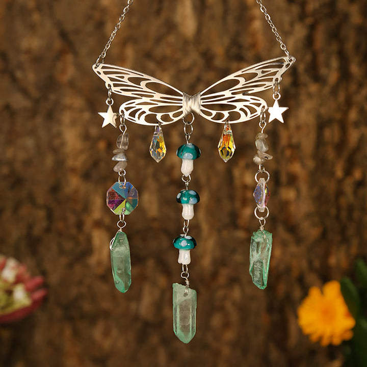 Olivenorma Crystal Butterfly Wings Sunshine Catcher Campanello a vento 