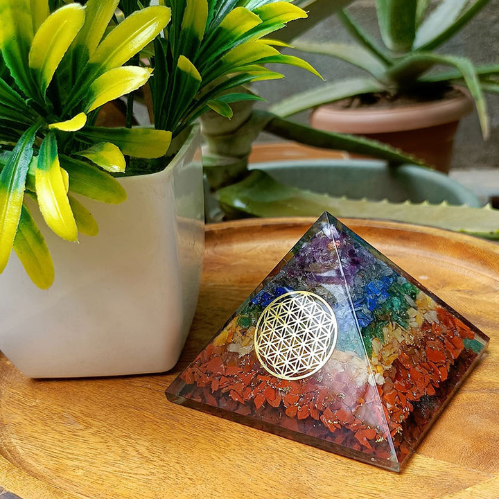 Olivenorma Chakra Fiore della vita Simbolo Orgone Piramide 