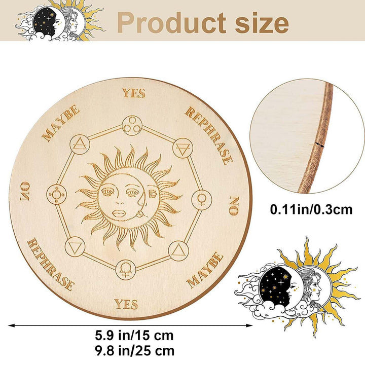 Olivenorma Meditazione Insegna in legno Misterioso ornamento per altare strega