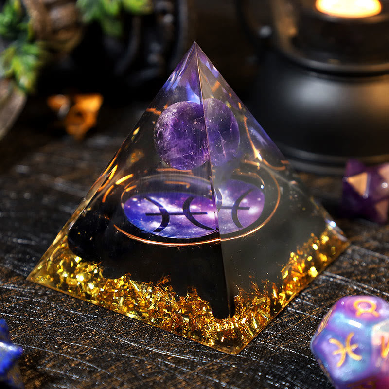 Olivenorma Ametista Palla Ossidiana Ghiaia Zodiaco Pesci Orgone Piramide 