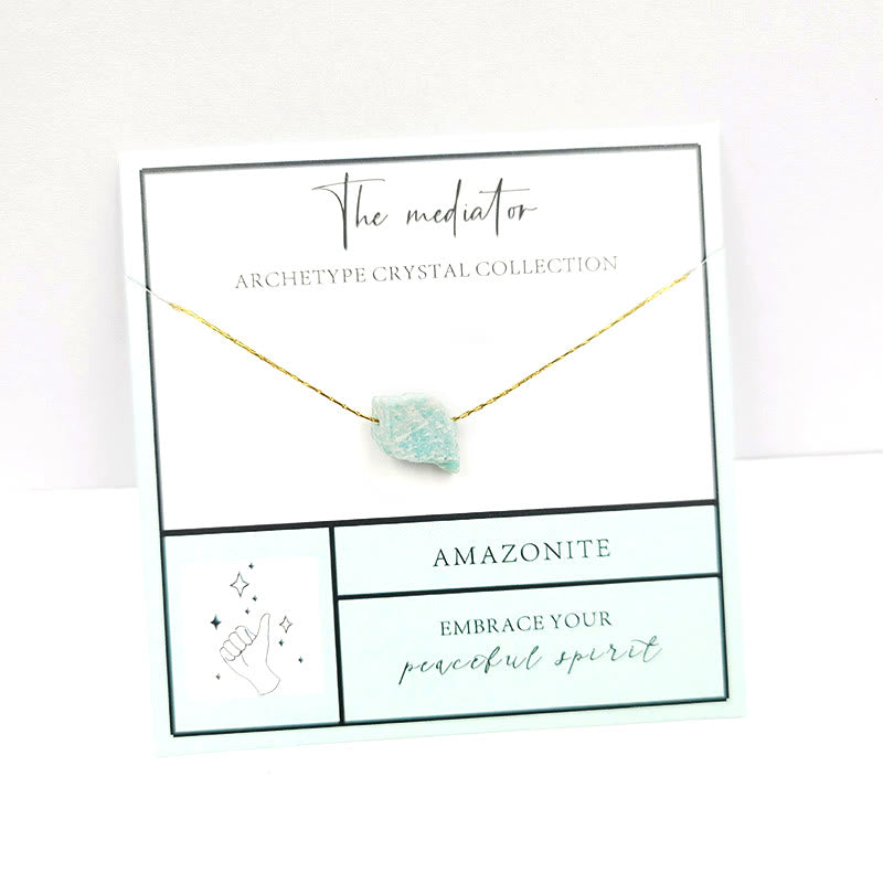 Collana con pietra preziosa grezza a taglio grezzo, regalo di gratitudine spirituale Olivenorma