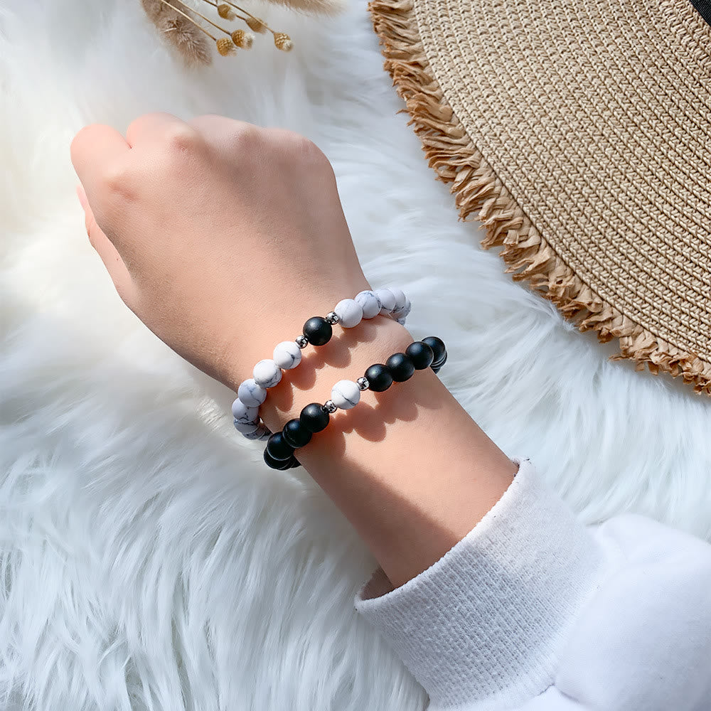 Olivenorma 2 pezzi set di braccialetti magnetici per coppie 