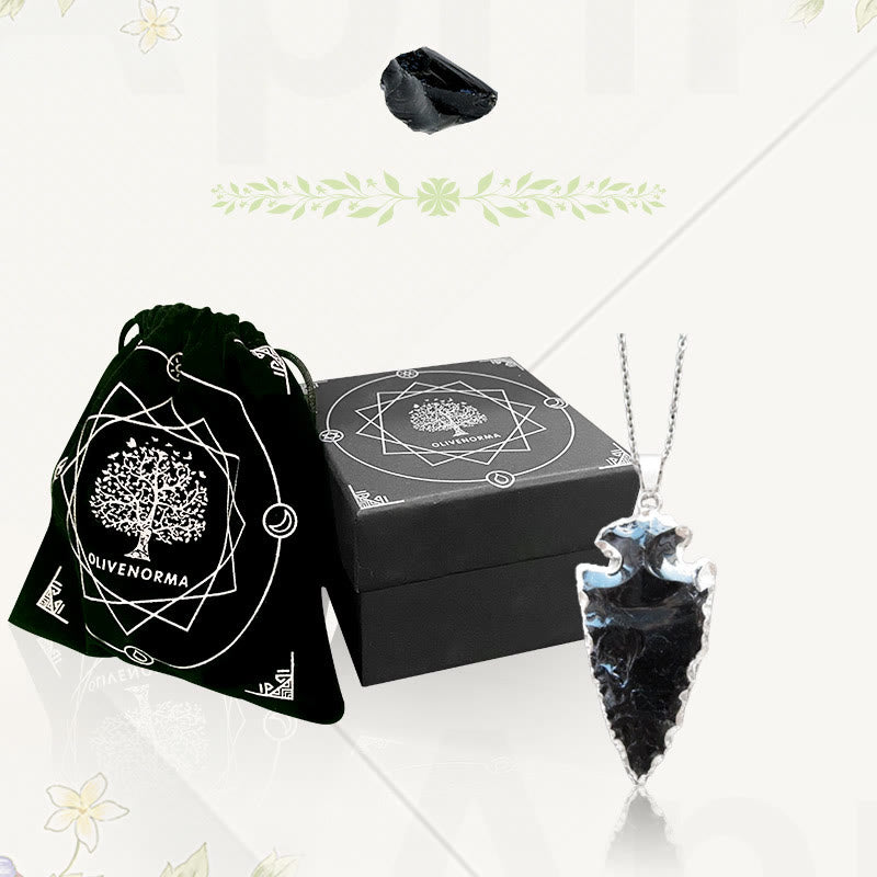 Collana con punta di freccia in corniola di cristallo naturale Olivenorma