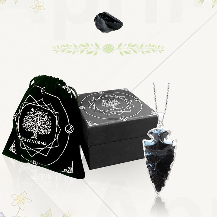 Collana con punta di freccia in corniola di cristallo naturale Olivenorma