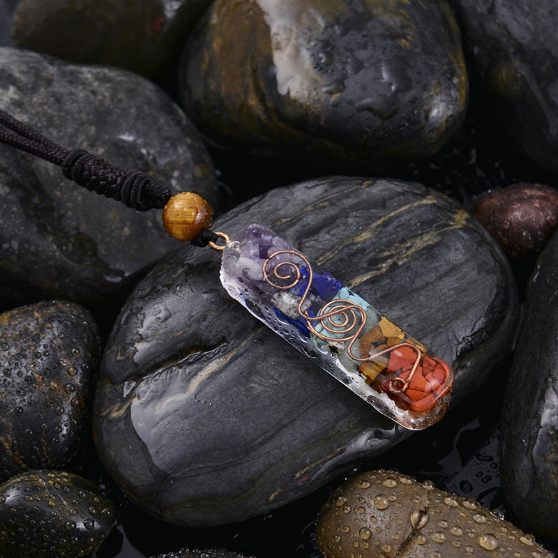 Collana di guarigione dei chakra con orgone Olivenorma