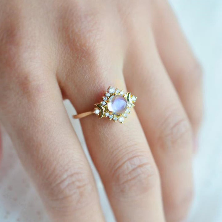 Anello Moonstone My Sun and Stars