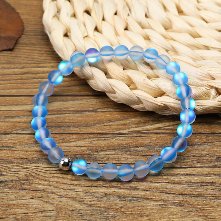 Braccialetto di perline di cristallo blu Olivenorma 