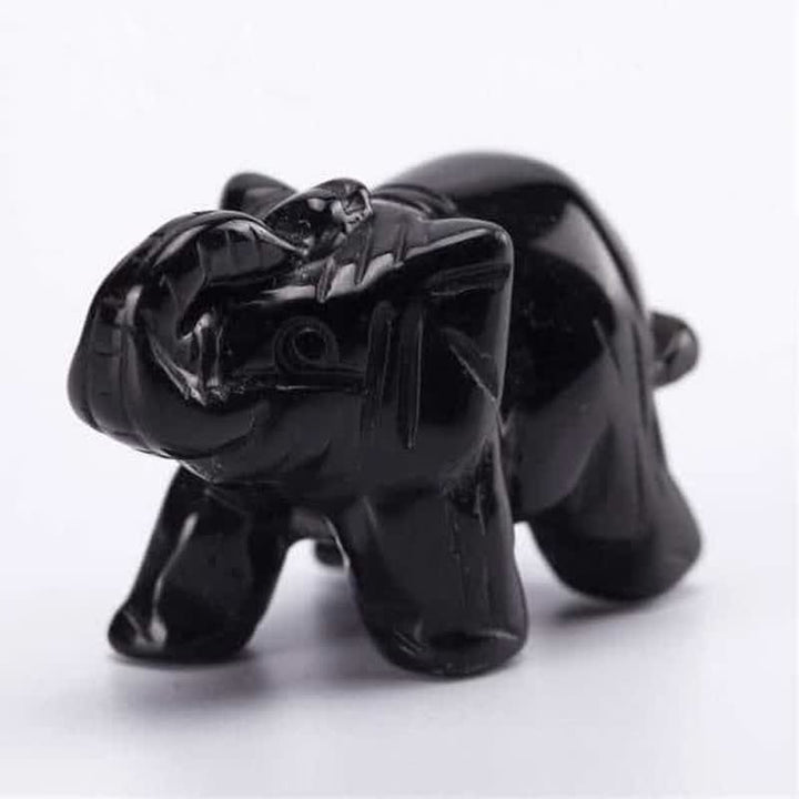 Olivenorma Reiki Elefante Figurina Decorazione Pietre Preziose