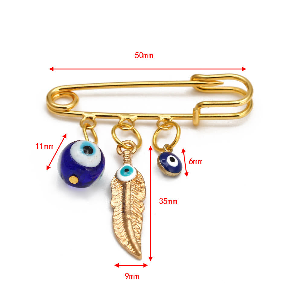 Spilla serie Hamsa con occhio malvagio Olivenorma