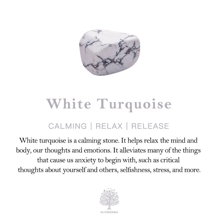 Olivenorma Set di pietre naturali burattate bianche turchesi