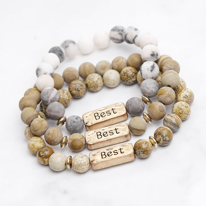 Bracciale con la migliore incisione in pietra preziosa naturale Olivenorma
