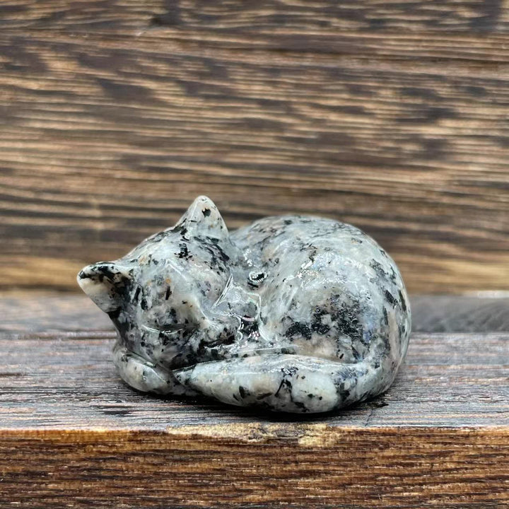 Olivenorma 4cm Decorazione in pietra preziosa di cristallo naturale a forma di gatto - Pietra del cordolo - image 23