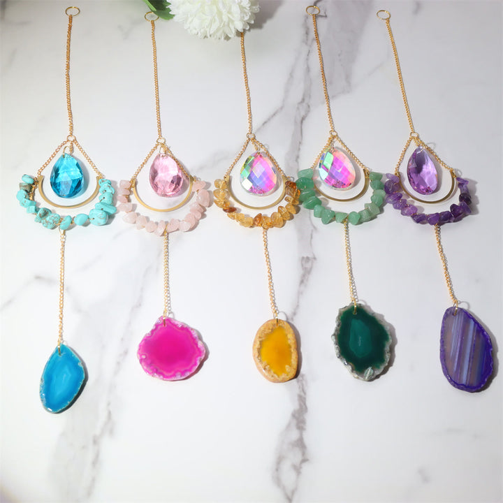 Olivenorma Crystal Suncatchers Moon Boho Decor Campanello a vento