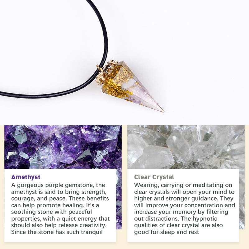 Collana di cristallo curativo naturale Olivenorma 