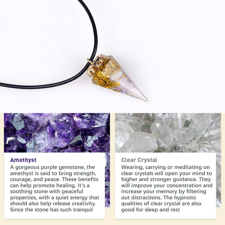 Collana di cristallo curativo naturale Olivenorma 