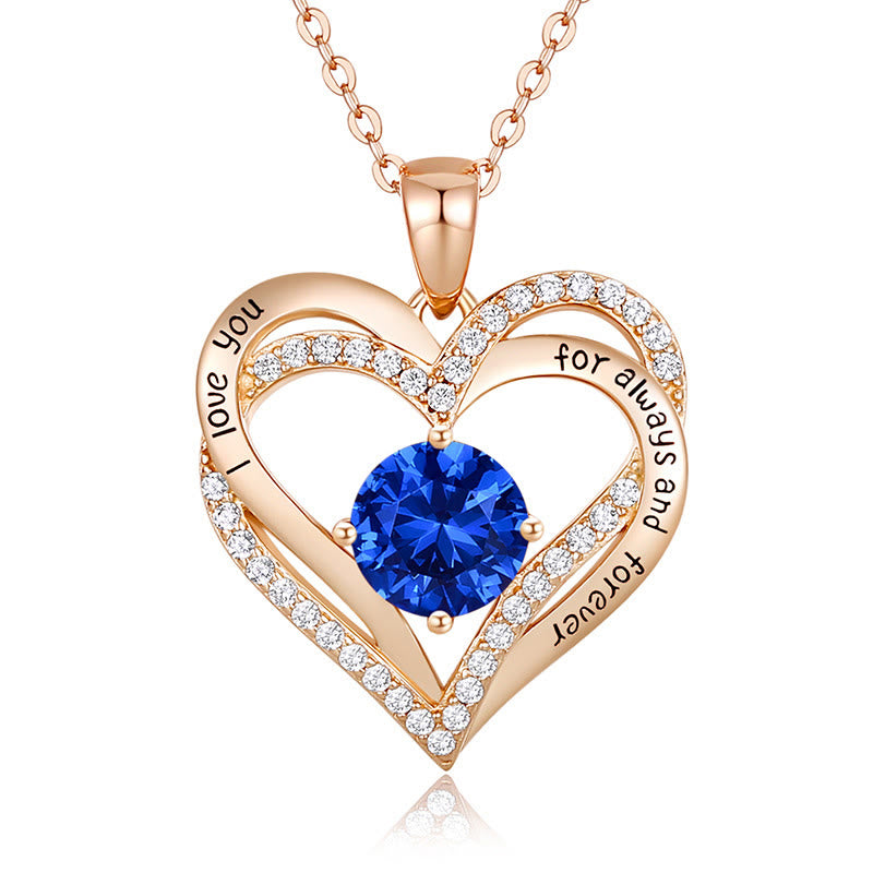 Olivenorma "Ti amo per sempre e per sempre" - Collana Birtshtone Heart