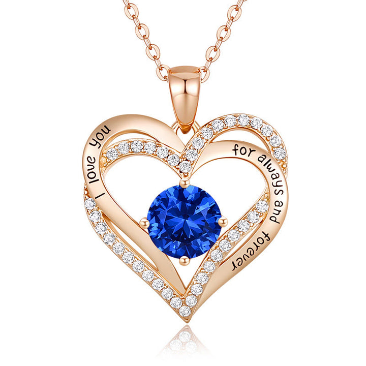 Olivenorma "Ti amo per sempre e per sempre" - Collana Birtshtone Heart