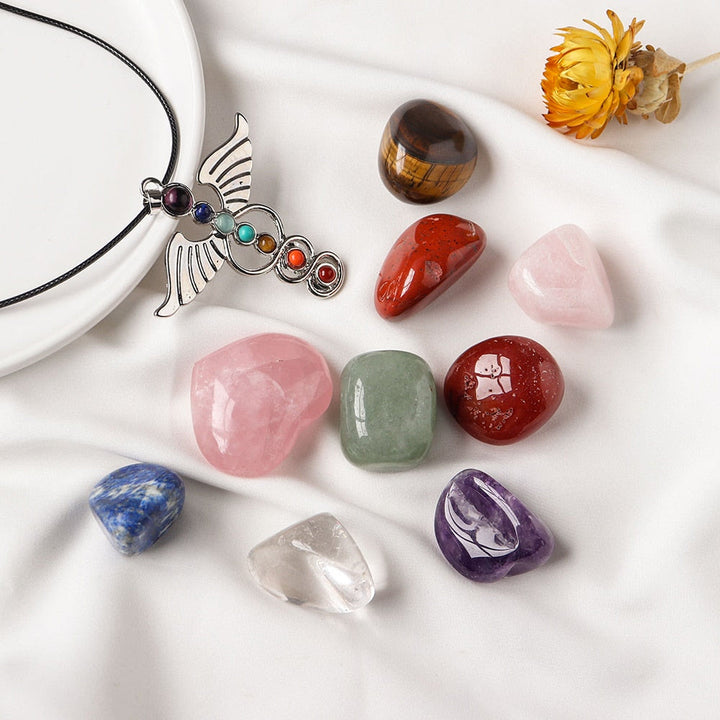 Olivenorma Pietre preziose per chakra lucide irregolari naturali per meditazione Set di cristalli