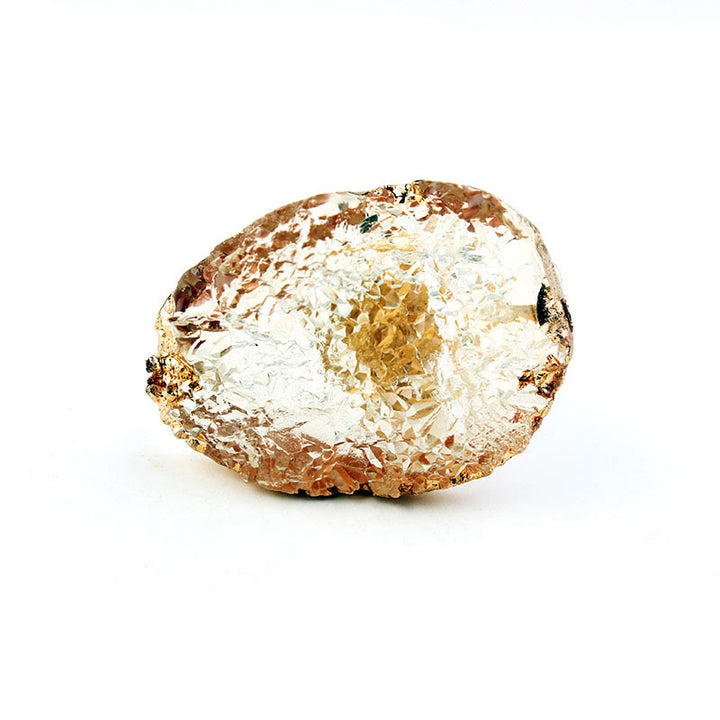 Anello con citrino e amazzonite Olivenorma 