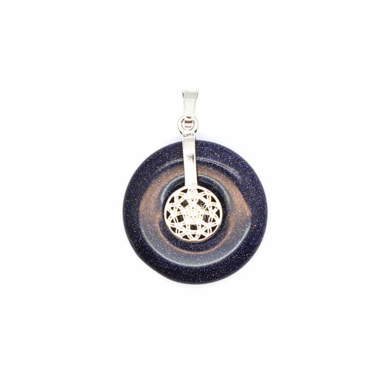 Collana con fibbia della pace in cristallo naturale Olivenorma e albero della vita