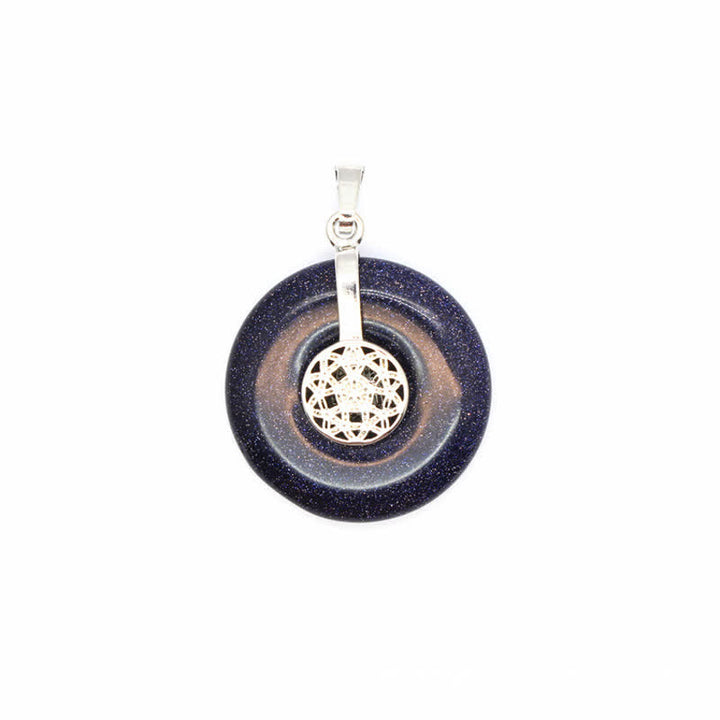 Collana con fibbia della pace in cristallo naturale Olivenorma e albero della vita