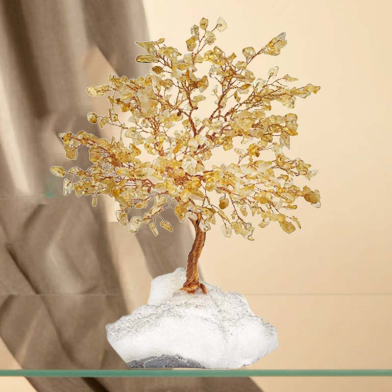 Olivenorma Energia Positiva - Albero di Cristallo di Citrino Feng Shui 