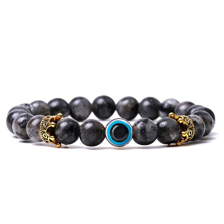 Bracciale in pietra naturale con protezione contro il malocchio