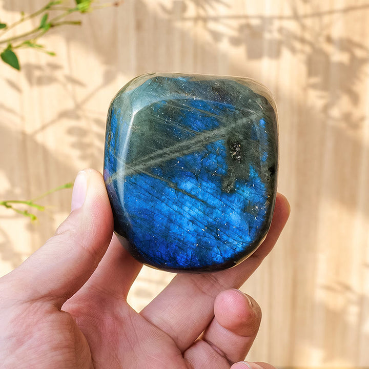 Decorazione in pietra preziosa grezza naturale di labradorite Olivenorma