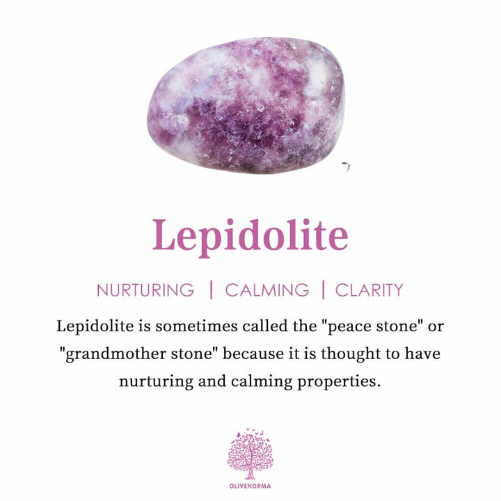 Decorazione teschio di cristallo di lepidolite Olivenorma