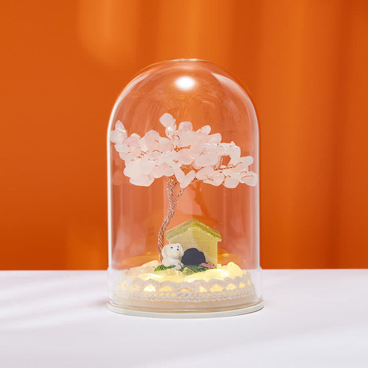 Copertura in vetro di cristallo naturale Olivenorma Decorazione per albero Feng Shui