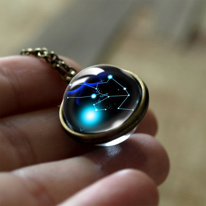 Collana di protezione dello zodiaco Olivenorma Glass 12 Stelle