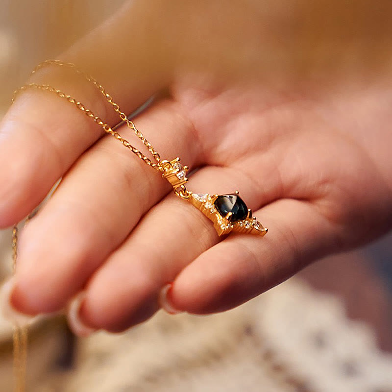 Olivenorma"Eternal Bliss" - Collana con topazio blu naturale di Londra 