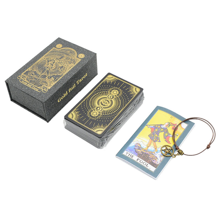 Olivenorma Bronzing Black Gold Foil Tarot Deck Carte