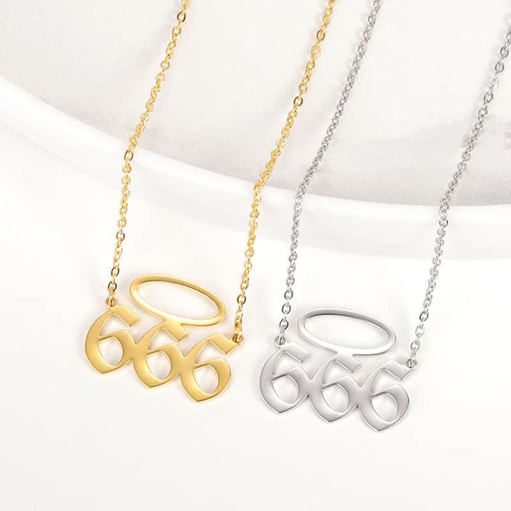 Collana con numero di angelo fortunato Olivenorma con apertura ad angelo 