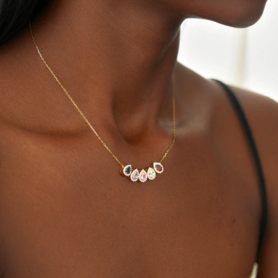 Olivenorma Lacrime di gioia 1-8 Collana con pietra portafortuna a goccia - image 4