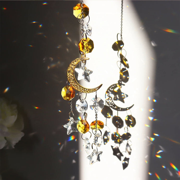 Olivenorma Moon Prism Crystal Suncatcher Campanello a vento 