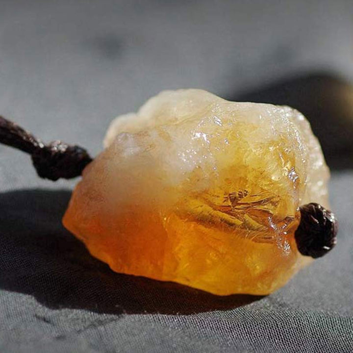 Collana con pietra preziosa naturale Citrino Prosperity