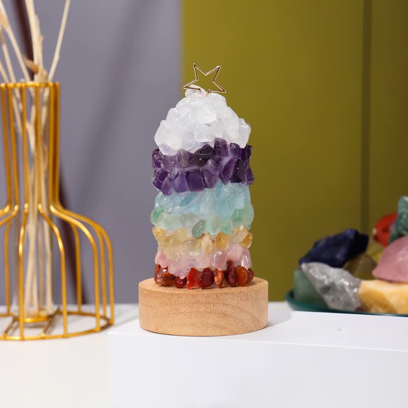 Olivenorma Chakra Star Little Tower Lampada Decorazione Natalizia 