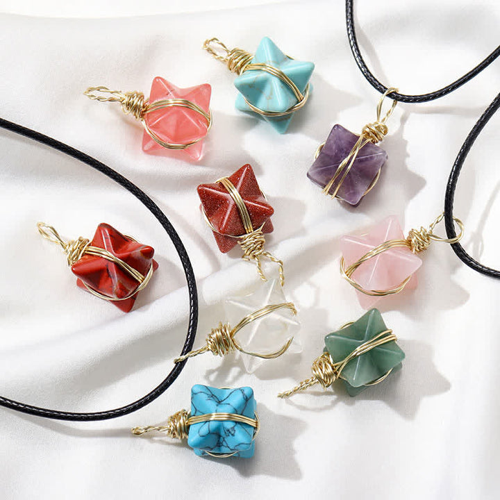 DIVINE LIGHT VEHICLE - Collana Merkaba di cristallo