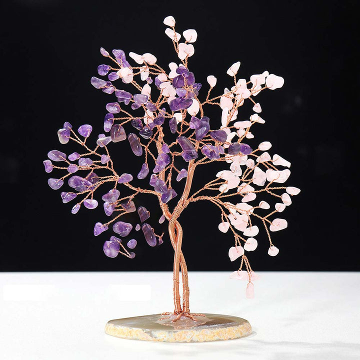 Olivenorma Pietra di cristallo naturale Albero Feng Shui