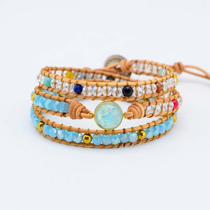 Bracciale in pietra opale curativa naturale