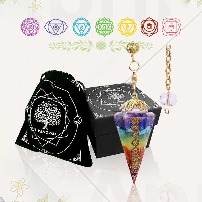 Pendolo divinatorio dell'orgone dei chakra Olivenorma
