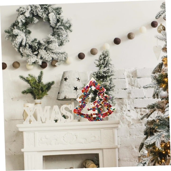 Decorazione per albero di Natale in resina di ghiaia di cristallo naturale Olivenorma 