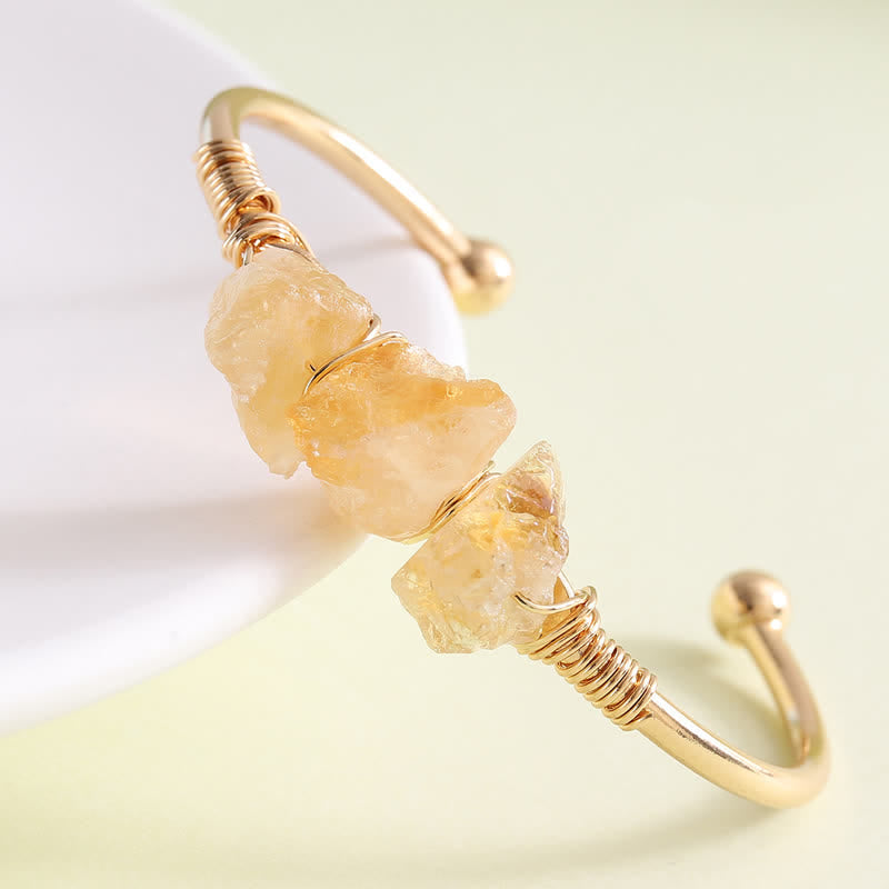 Bracciale vintage Olivenorma con pietre preziose di cristallo grezzo
