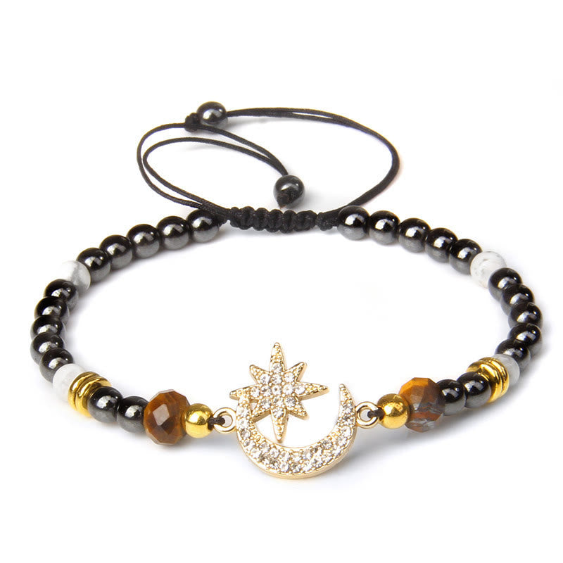 Olivenorma "Moon And Starlight" Bracciale con pietre preziose Luna e Stella 