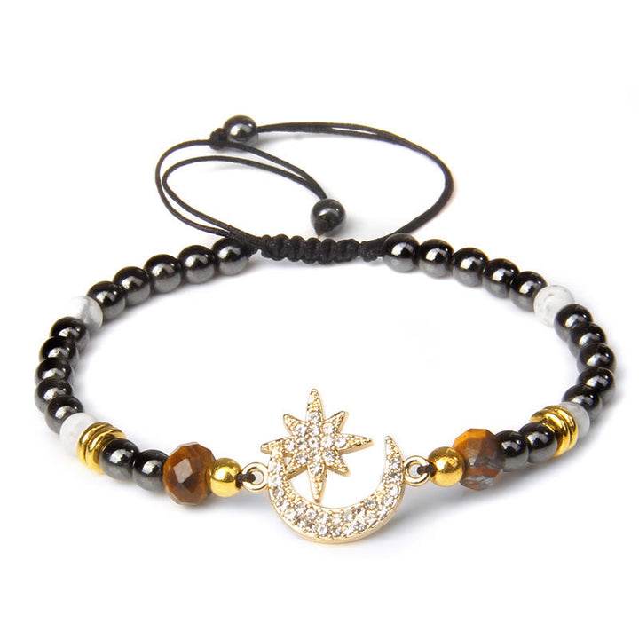 Olivenorma "Moon And Starlight" Bracciale con pietre preziose Luna e Stella 