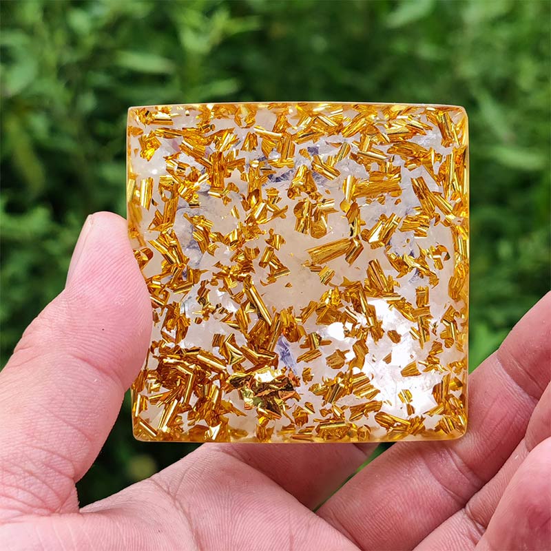 Ametista Olivenorma con quarzo ialino Ariete Zodiaco Orgone Piramide 