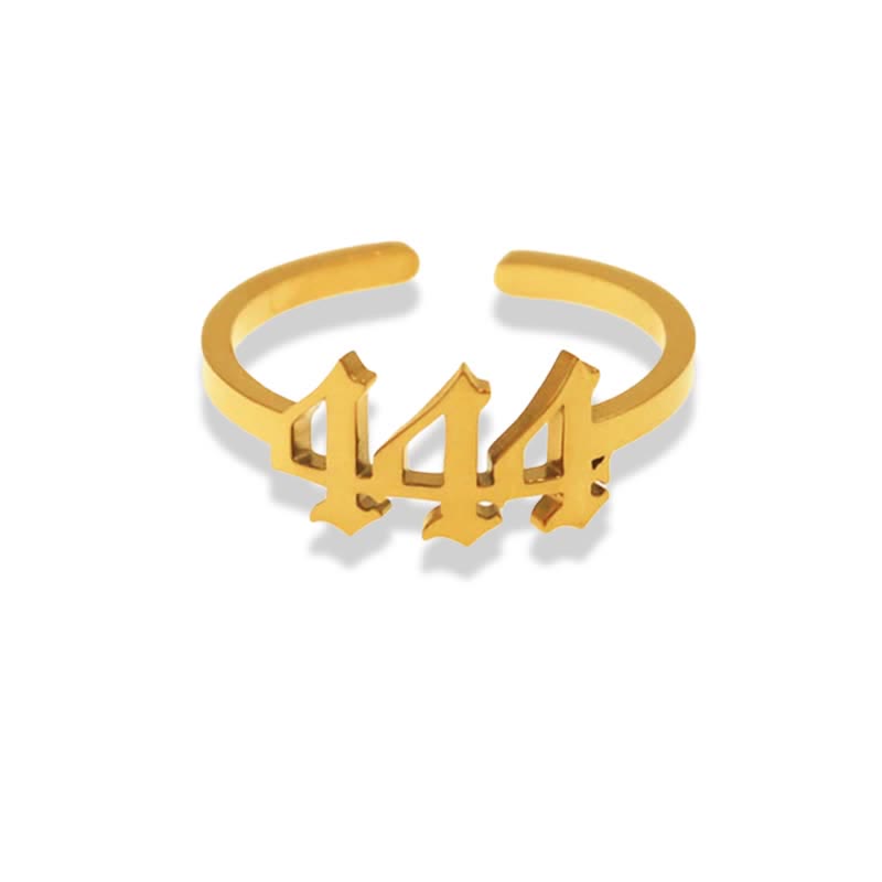 Anello portafortuna minimalista con numero angelico