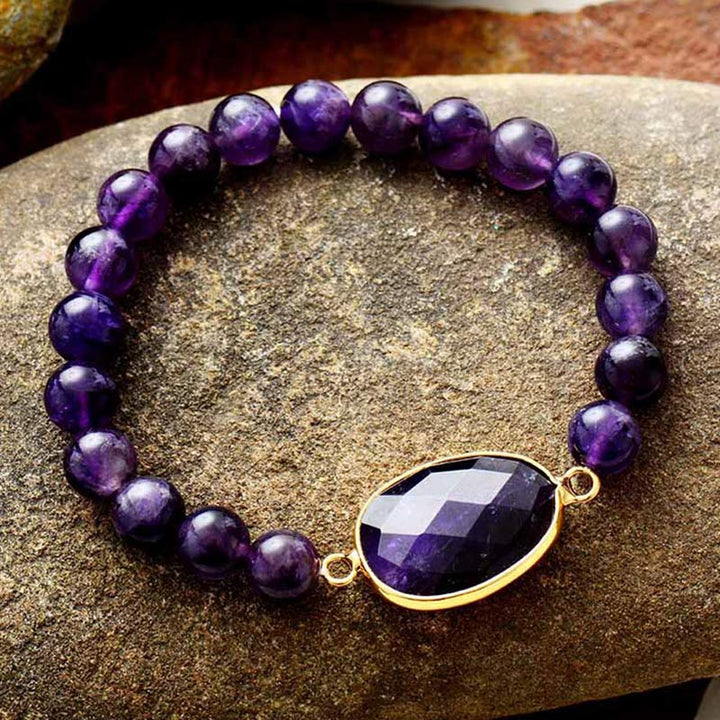 Olivenorma Allevia lo stress Bracciale Ametista